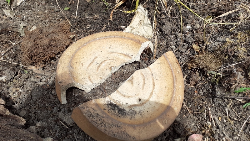 Broken pottery